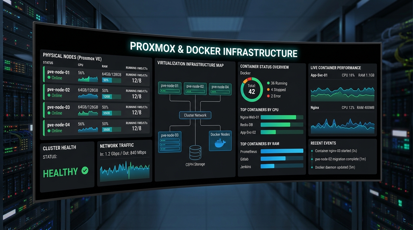 Kurumsal Altyapı Dönüşümü: Docker, Proxmox Sanallaştırma ve Kubernetes Geçişi